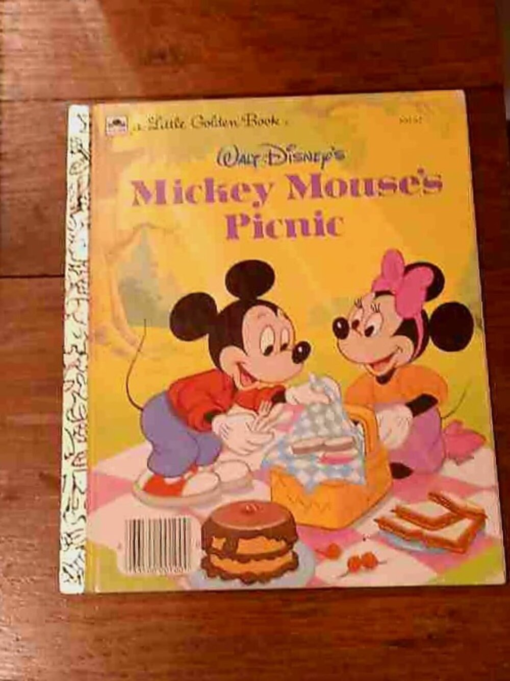 Antique/Vintage 1950 LIKE NEW Little Golden Book ~ Mickey Mouse's Picnic ~ RARE